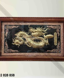 CHỮ TÂM HÓA RỒNG MẠ VÀNG 1M2