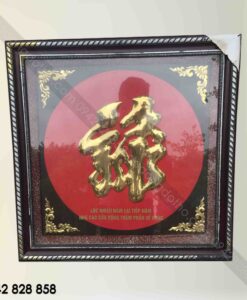 CHỮ LỘC NỀN NHỰA KHUNG GỖ