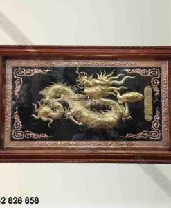 CHỮ TÂM HÓA RỒNG MẠ VÀNG 1M2