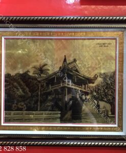 TRANH CHÙA MỘT CỘT XƯỚC 50X60CM QUÀ TẶNG ĐỘC ĐÁO