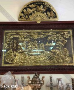 TRANH THUẬN BUỒM XUÔI GIÓ 2M50 x 1M50 KHUNG GỖ GỤ