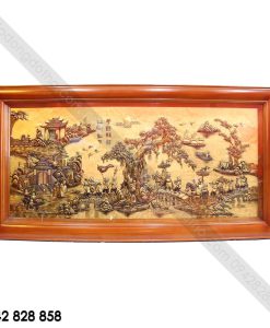 TRANH VINH QUY BÁI TỔ XƯỚC GIẢ CỔ 2M3 x 1M2