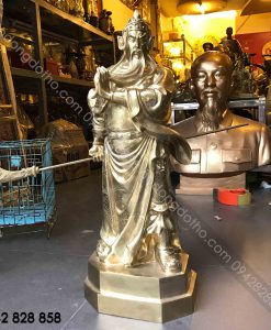TƯỢNG QUAN VŨ MẠ VÀNG 60CM