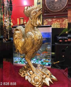 TƯỢNG GÀ ĐỒNG ĐỎ 30CM