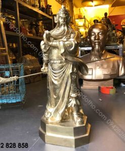 TƯỢNG QUAN VŨ MẠ VÀNG 60CM