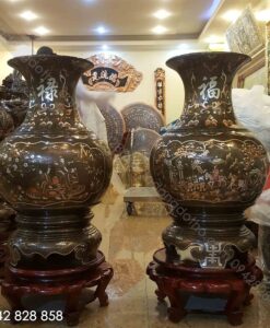 ĐÔI LỌ 80CM KHẢM TAM KHÍ