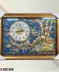 ĐỒNG HỒ DI LẶC LIỀN TẤM ĐỒNG NỀN XANH