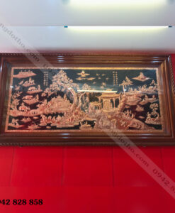 TRANH ĐỒNG QUÊ ĐỒNG ĐỎ 2M3X1M2