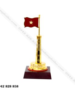 CỘT CỜ HÀ NỘI MẠ VÀNG CAO 30CM