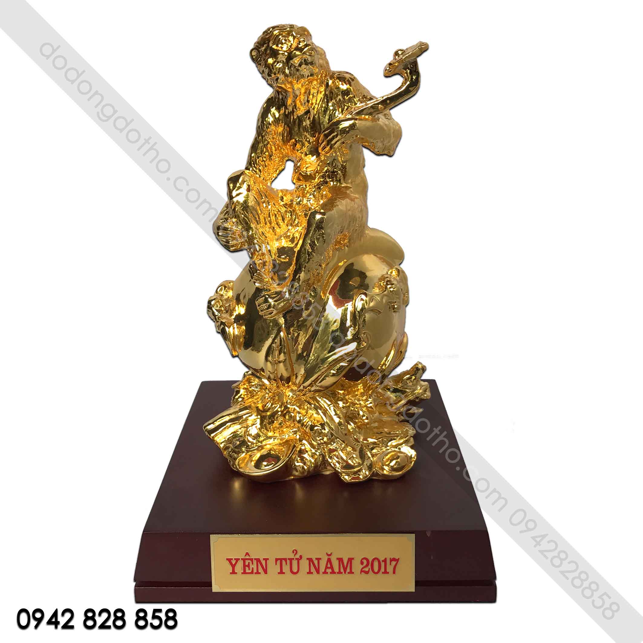 KHỈ CẦM GẬY NHƯ Ý MẠ VÀNG