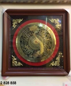TRANH MẶT TRỐNG ĂN MÒN ĐỒNG VÀNG 60x60cm