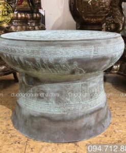 TRỐNG ĐỒNG ĐỎ MÀU XANH GIẢ CỔ ĐK60