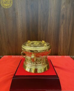 QUẢ TRỐNG QUÀ TẶNG MẠ VÀNG 10CM