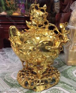 ĐỈNH QUẢ ĐÀO THIẾP VÀNG