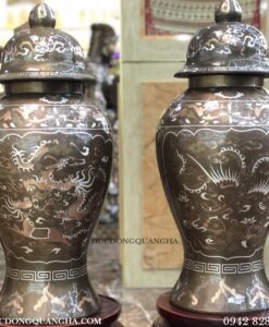 CHÓE ĐỒNG ĐỎ KHẢM TAM KHÍ CAO 70CM
