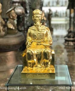 TƯỢNG ĐỨC THÁNH TRẦN MẠ VÀNG 24K CAO 42CM