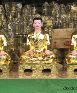 TƯỢNG PHẬT TAM TÒA THÁNH MẪU MẠ VÀNG CAO 90CM ĐẶT TẠI ĐỀN CHẦU BÀ HÀ NỘI