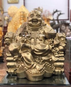 TƯỢNG THẦN TÀI ĐỒNG VÀNG CATTUT CAO 60CM