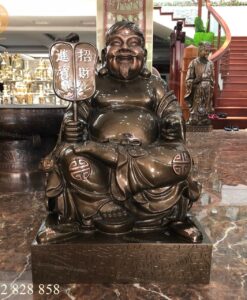 TƯỢNG THẦN TÀI ĐỒNG ĐỎ CAO 86CM