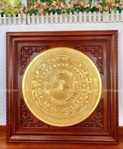 MẶT TRỐNG ĐỒNG ĐỎ THẾP VÀNG 9999