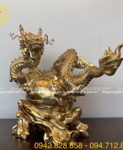 RỒNG ÔM ĐỊA CẦU ĐỒNG VÀNG KATTUT