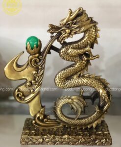 RỒNG CUỘN NHẢ NGỌC MÀU GIẢ CỔ