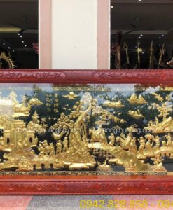 TRANH VINH QUY BÁI TỔ DÁT VÀNG 9999
