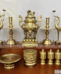 BỘ ĐỈNH KATTUT HOA VĂN SÒI TRƠN CAO 60CM