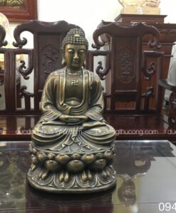 TƯỢNG THÍCH CA CAO 32CM MÀU GIẢ CỔ