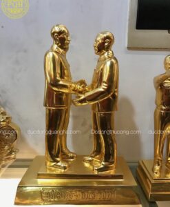 TƯỢNG BÁC HỒ VÀ BÁC TÔN THẾP VÀNG 9999