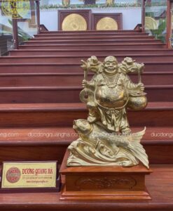 TƯỢNG DI LẶC CƯỠI CÁ CHÉP ĐỒNG VÀNG KATTUT