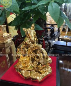 CHUỘT CHỮ TÀI MẠ VÀNG 24K