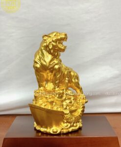 HỔ ĐỨNG THỎI VÀNG DÁT VÀNG 9999
