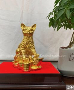 MÈO ĐỨNG TIỀN DÁT VÀNG 9999