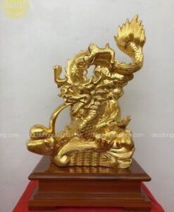 RỒNG NHẢ NGỌC DÁT VÀNG 9999