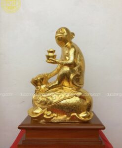 KHỈ NGỒI BỊ TIỀN DÁT VÀNG 9999