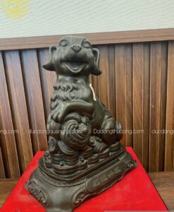 TƯỢNG CHÓ NHƯ Ý ĐỒNG VÀNG HUN GIẢ CỔ