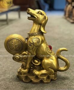 TƯỢNG CHÓ CHỮ LỘC ĐỒNG VÀNG