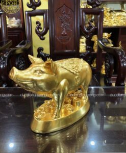 LỢN ĐỨNG TIỀN DÁT VÀNG 9999