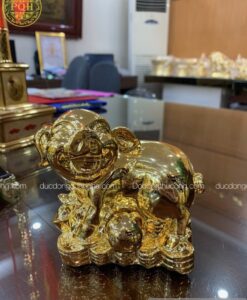 LỢN GIÁP NGỌC MẠ VÀNG 24K