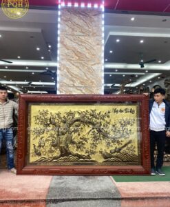 TRANH XƯỚC VINH HOA PHÚ QUÝ MÀU GIẢ CỔ
