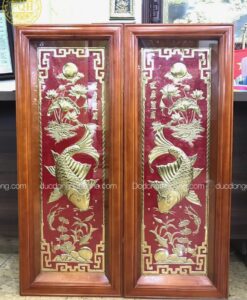 TRANH CÁ CHÉP KHUNG GỖ