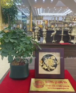TRANH QUÀ TẶNG HOA HỒNG MẠ VÀNG 24K