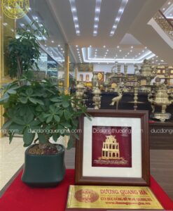 TRANH QUÀ TẶNG HỒ HOÀN KIẾM MẠ VÀNG 24K