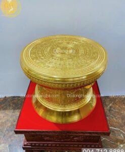 QUẢ TRỐNG ĐỒNG ĐỎ ĐK 60CM THẾP VÀNG 9999