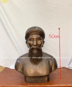 TƯỢNG CỤ PHAN BỘI CHÂU CAO 50CM ĐỒNG ĐỎ