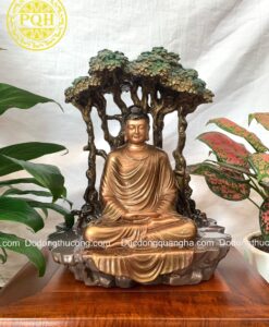 TƯỢNG PHẬT THÍCH CA NGỒI GỐC CÂY ĐỀ CAO 30CM