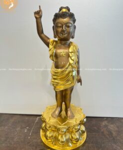 TƯỢNG THÍCH CA  SƠ SINH BẰNG ĐỒNG THẾP VÀNG 9999