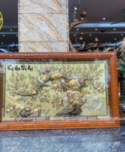 TRANH VINH HOA PHÚ QUÝ BẰNG ĐỒNG KÍCH THƯỚC 2,55M