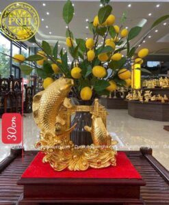 TƯỢNG CÁ CHÉP VƯỢT VŨ MÔN THẾP VÀNG 9999